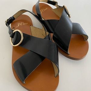 JCREW Black Sandals Size 6